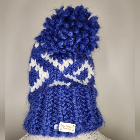 Blue knit toque beanie - Picture 1 of 4